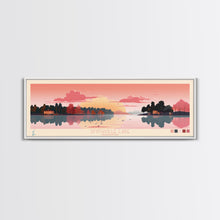 Load image into Gallery viewer, Smithville Lake, Missouri Framed Canvas Print, Lake House Art, Midcentury Modern Decor, Pop Art, Travel Poster, Living Room Wall Art
