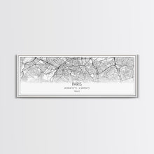 Load image into Gallery viewer, Panoramic Paris City Map, France Art, Map Print, Minimalist Wall Art, Canvas Art, Housewarming Gift, Street Map Art, Closing Gift

