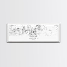 Load image into Gallery viewer, Panoramic Riverside City Map, California Art, Map Print, Minimalist Wall Art, Canvas Art, Housewarming Gift, Street Map Art, Closing Gift
