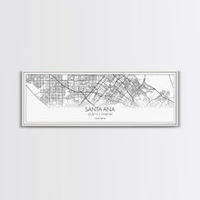 Load image into Gallery viewer, Panoramic Santa Ana City Map, California Art, Map Print, Minimalist Wall Art, Canvas Art, Housewarming Gift, Street Map Art, Closing Gift
