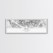 Load image into Gallery viewer, Panoramic Seoul City Map, South Korea Art, Map Print, Minimalist Wall Art, Canvas Art, Housewarming Gift, Street Map Art, Closing Gift
