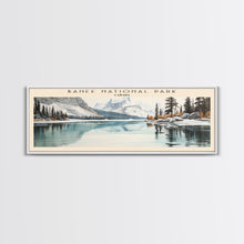 Load image into Gallery viewer, Banff National Park COUNTRY | Framed Travel Poster Canvas Print | Trendy Wall Art | Watercolor Painting | Living Room Art | Unique Art
