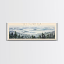 Carregar imagem no visualizador da galeria, Black Forest Framed Canvas Print Travel Poster | Wall Art | Home Decor | Gift For Travel Lover | Wall Hanging | Original Art
