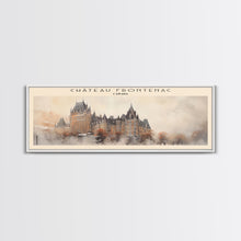 Cargar imagen en el visor de la galería, Château Frontenac COUNTRY Travel Poster Print, Framed Canvas Print, COUNTRY Travel Art, Wood Framed Art, Wall Hanging, Home Decor
