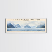 Cargar imagen en el visor de la galería, Fiordland National Park Travel Print Wall Art, Travel Poster Print, Retro Style COUNTRY Home Decor, Wall Hanging, Travel Gift Idea, Unique Metal Art
