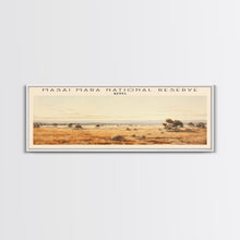 Load image into Gallery viewer, Masai Mara National Reserve Travel Print Wall Art, Travel Poster Print, Retro Style COUNTRY Home Decor, Wall Hanging, Travel Gift Idea, Unique Metal Art
