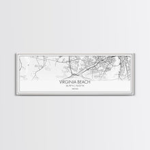 Load image into Gallery viewer, Panoramic Virginia Beach City Map, Virginia Art, Map Print, Minimalist Wall Art, Canvas Art, Housewarming Gift, Street Map Art, Closing Gift

