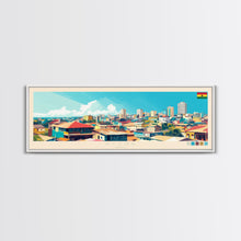 Carregar imagem no visualizador da galeria, Accra, Ghana Travel Poster Panoramic Canvas Print, Accra, Ghana Painting, Ghana Art, Accra Travel Art, Guest Room Painting
