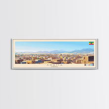 Carregar imagem no visualizador da galeria, Ad-Dawhah, Qatar Panoramic Travel Poster Canvas Print, Ad-Dawhah, Qatar Painting, Qatar Art, Ad-Dawhah Travel Art, Guest Room Painting
