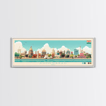 Carregar imagem no visualizador da galeria, Ahmedabad, India Panoramic Travel Poster Canvas Print, Ahmedabad, India Painting, India Art, Ahmedabad Travel Art, Living Room Painting
