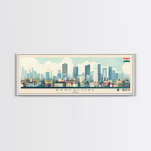 Load image into Gallery viewer, Bangalore, India Panoramic Travel Poster Canvas Print, Bangalore, India Painting, India Art, Bangalore Travel Art, Living Room Painting
