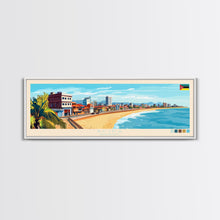 Cargar imagen en el visor de la galería, Beira, Mozambique Panoramic Travel Poster Canvas Print, Beira, Mozambique Painting, Mozambique Art, Beira Travel Art, Living Room Painting
