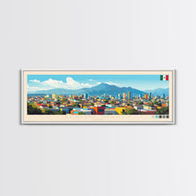 Cargar imagen en el visor de la galería, Benito Juarez, Mexico Panoramic Travel Poster Canvas Print, Benito Juarez, Mexico Painting, Mexico Art, Benito Juarez Travel Art, Guest Room Painting
