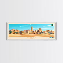 Cargar imagen en el visor de la galería, Biskra, Algeria Panoramic Travel Poster Canvas Print, Biskra, Algeria Painting, Algeria Art, Biskra Travel Art, Guest Room Painting
