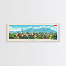 Load image into Gallery viewer, Bogor, Indonesia Panoramic Travel Poster Canvas Print, Bogor, Indonesia Painting, Indonesia Art, Bogor Travel Art, Living Room Painting
