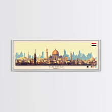 Carregar imagem no visualizador da galeria, Cairo, Egypt Panoramic Travel Poster Canvas Print, Cairo, Egypt Painting, Egypt Art, Cairo Panoramic Travel Art, Travel Painting
