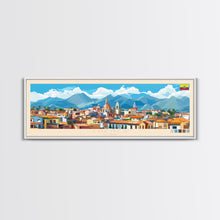 Load image into Gallery viewer, Cuenca, Ecuador Panoramic Travel Poster Canvas Print, Cuenca, Ecuador Painting, Ecuador Art, Cuenca Travel Art, Guest Room Painting
