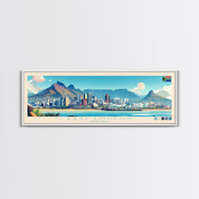 Load image into Gallery viewer, East London, South Africa Travel Poster Panoramic Canvas Print, East London, South Africa Painting, South Africa Art, East London Travel Art, Guest Room Painting
