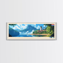 Load image into Gallery viewer, Fernando de la Mora, Paraguay Travel Poster Panoramic Canvas Print, Fernando de la Mora, Paraguay Painting, Paraguay Art, Fernando de la Mora Travel Art, Guest Room Painting
