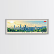 Load image into Gallery viewer, Foshan, China Panoramic Travel Poster Canvas Print, Foshan, China Painting, China Art, Foshan Panoramic Travel Art, Travel Painting
