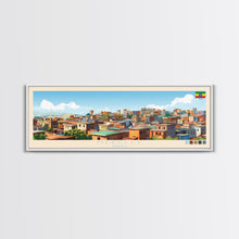 Load image into Gallery viewer, Mekelle, Ethiopia Panoramic Travel Poster Canvas Print, Mekelle, Ethiopia Painting, Ethiopia Art, Mekelle Panoramic Travel Art, Travel Painting

