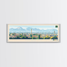 Load image into Gallery viewer, Rawalpindi, Pakistan Panoramic Travel Poster Canvas Print, Rawalpindi, Pakistan Painting, Pakistan Art, Rawalpindi Travel Art, Living Room Painting
