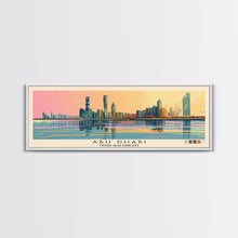 Carregar imagem no visualizador da galeria, Abu Dhabi, United Arab Emirates Panoramic Canvas Print, Abu Dhabi, United Arab Emirates Painting, United Arab Emirates Art, Abu Dhabi Travel Poster, Travel Art, Housewarming Gift
