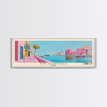 Carregar imagem no visualizador da galeria, Ad-Dawhah, Qatar Panoramic Canvas Print, Ad-Dawhah, Qatar Painting, Qatar Art, Ad-Dawhah Travel Poster, Travel Art, Living Room Painting
