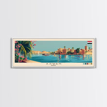 Carregar imagem no visualizador da galeria, Aswan, Egypt Panoramic Canvas Print, Aswan, Egypt Painting, Egypt Art, Aswan Travel Poster, Travel Art, Housewarming Gift
