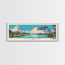 Carregar imagem no visualizador da galeria, Athi River, Kenya Panoramic Canvas Print, Athi River, Kenya Painting, Kenya Art, Athi River Travel Poster, Travel Art, Guest Room Painting
