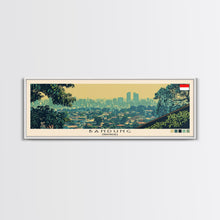 Load image into Gallery viewer, Bandung, Indonesia Panoramic Canvas Print, Bandung, Indonesia Painting, Indonesia Art, Bandung Travel Poster, Travel Art, Housewarming Gift
