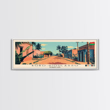 Load image into Gallery viewer, Bobo-Dioulasso, Burkina Faso Panoramic Canvas Print, Bobo-Dioulasso, Burkina Faso Painting, Burkina Faso Art, Bobo-Dioulasso Travel Poster, Travel Art, Guest Room Painting
