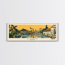 Load image into Gallery viewer, Bogor, Indonesia Panoramic Canvas Print, Bogor, Indonesia Painting, Indonesia Art, Bogor Travel Poster, Travel Art, Vacation Gift
