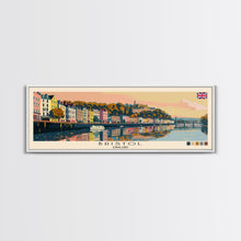 Carregar imagem no visualizador da galeria, Bristol, England Panoramic Canvas Print, Bristol, England Painting, England Art, Bristol Travel Poster, Travel Art, Housewarming Gift
