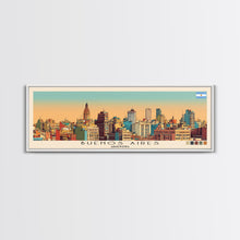 Carregar imagem no visualizador da galeria, Buenos Aires, Argentina Panoramic Canvas Print, Buenos Aires, Argentina Painting, Argentina Art, Buenos Aires Travel Poster, Travel Art, Guest Room Painting
