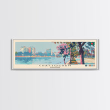 Cargar imagen en el visor de la galería, Chattogram, Bangladesh Panoramic Canvas Print, Chattogram, Bangladesh Painting, Bangladesh Art, Chattogram Travel Poster, Travel Art, Guest Room Painting
