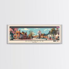 Load image into Gallery viewer, Doncaster, England Panoramic Canvas Print, Doncaster, England Painting, England Art, Doncaster Travel Poster, Travel Art, Guest Room Painting
