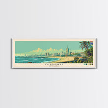 Load image into Gallery viewer, Durban, South Africa Panoramic Canvas Print, Durban, South Africa Painting, South Africa Art, Durban Travel Poster, Travel Art, Guest Room Painting
