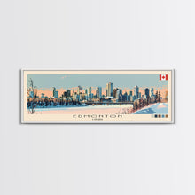 Load image into Gallery viewer, Edmonton, Canada Panoramic Canvas Print, Edmonton, Canada Painting, Canada Art, Edmonton Travel Poster, Travel Art, Living Room Painting

