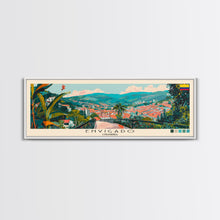 Load image into Gallery viewer, Envigado, Colombia Panoramic Canvas Print, Envigado, Colombia Painting, Colombia Art, Envigado Travel Poster, Travel Art, Guest Room Painting
