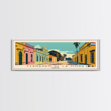 Load image into Gallery viewer, Fernando de la Mora, Paraguay Panoramic Canvas Print, Fernando de la Mora, Paraguay Painting, Paraguay Art, Fernando de la Mora Travel Poster, Travel Art, Guest Room Painting
