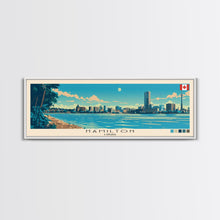 Cargar imagen en el visor de la galería, Hamilton, Canada Panoramic Canvas Print, Hamilton, Canada Painting, Canada Art, Hamilton Travel Poster, Travel Art, Living Room Painting
