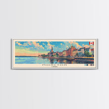 Load image into Gallery viewer, Moncton, Canada Panoramic Canvas Print, Moncton, Canada Painting, Canada Art, Moncton Travel Poster, Travel Art, Guest Room Painting
