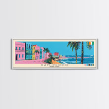 Load image into Gallery viewer, San-Pedro, Ivory Coast Panoramic Canvas Print, San-Pedro, Ivory Coast Painting, Ivory Coast Art, San-Pedro Travel Poster, Travel Art, Vacation Gift
