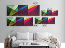 Carregar imagem no visualizador da galeria, Abstract Colorful Painting Bright Multicolor wall art Framed Abstract canvas Print Brush Strokes Abstract canvas art Living room wall art
