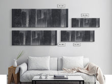 Carregar imagem no visualizador da galeria, Abstract Buildings Canvas Print, Urban Art, City Art, Cityscape, Skyline, Monochromatic, Wall Decor, Panoramic, Wall Art, Canvas Print
