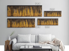 Carregar imagem no visualizador da galeria, Forest On Fire, Yellow Flames Wall Decor, Extra Large Wall Art, Wall Decor, Framed Canvas Print, Panoramic, Wall Art, Canvas Print
