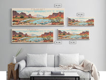 Carregar imagem no visualizador da galeria, Big Bend National Park, Panoramic Texas Travel Art, National Park Print, Minimalist Travel Art, Midcentury Modern Style Landscape
