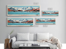 Carregar imagem no visualizador da galeria, Glacier Bay National Park, Panoramic Alaska Travel Art, National Park Print, Minimalist Travel Art, Midcentury Modern Style Landscape
