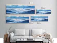 Load image into Gallery viewer, Blue Ridge Mountains Panoramic Wall Art, Bluebridge Mountains National Parkway, Beautiful Cabin Decor, Boho Photography Wall Art Print
